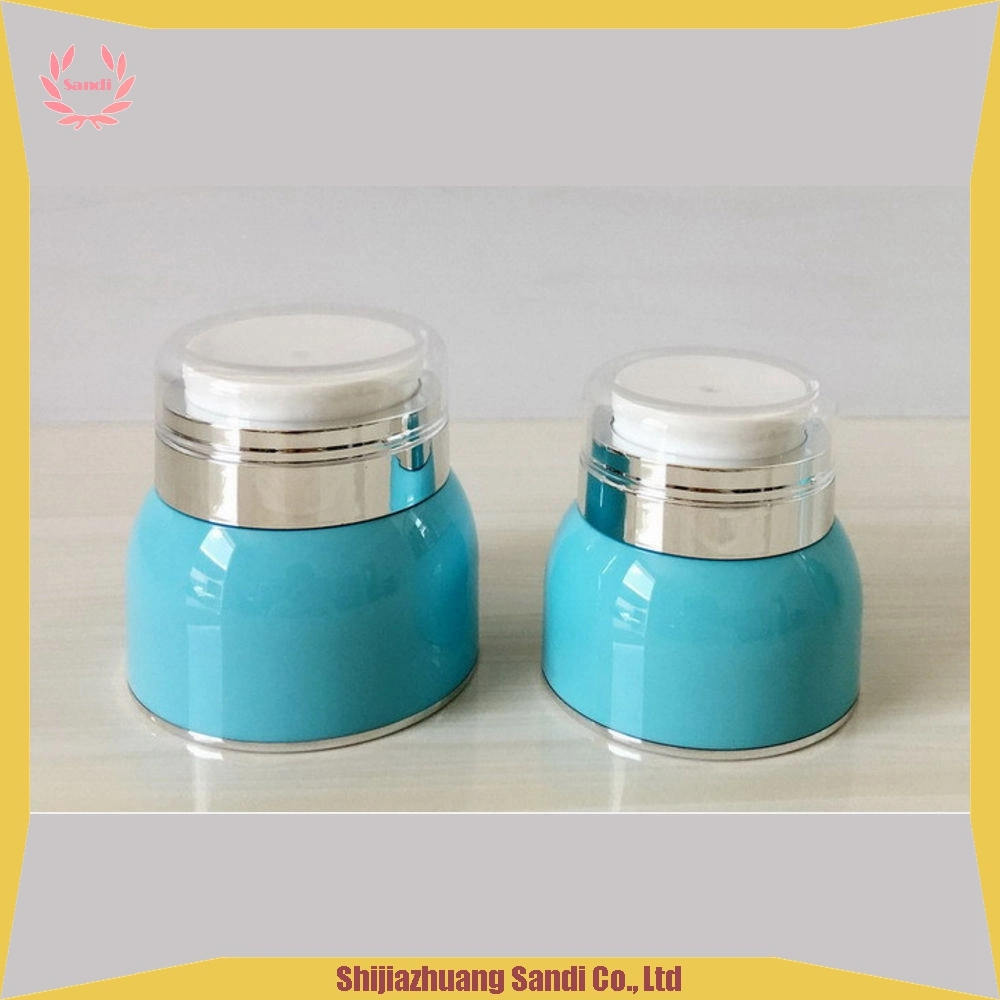 PETG Luxury Blue Cream Cosmetics Bottle and Personal Care Jars Set