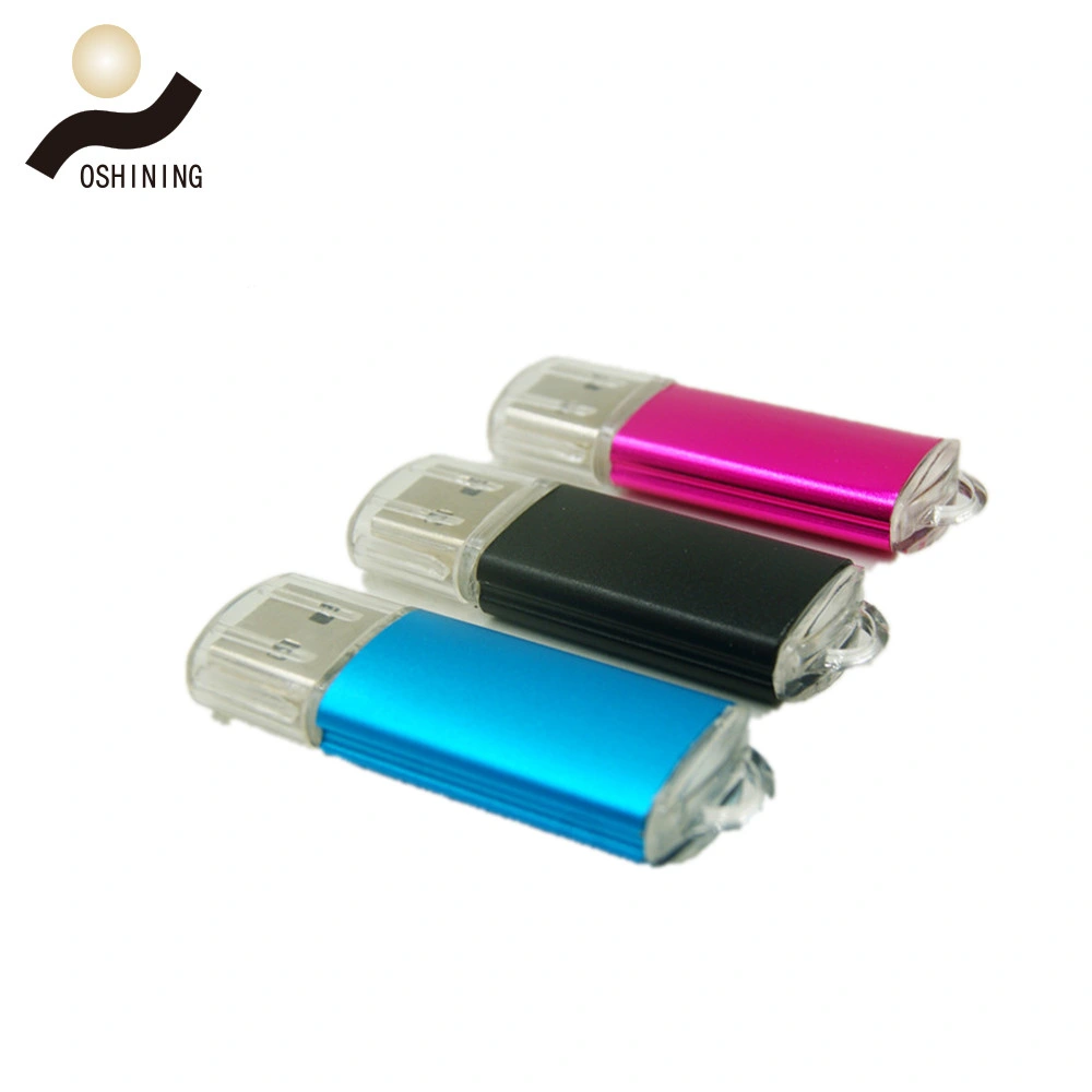 بطاقة ذاكرة فلاش USB معدنية ملونة Pendrive Stick 8/16/32/64GB شعار مجاني