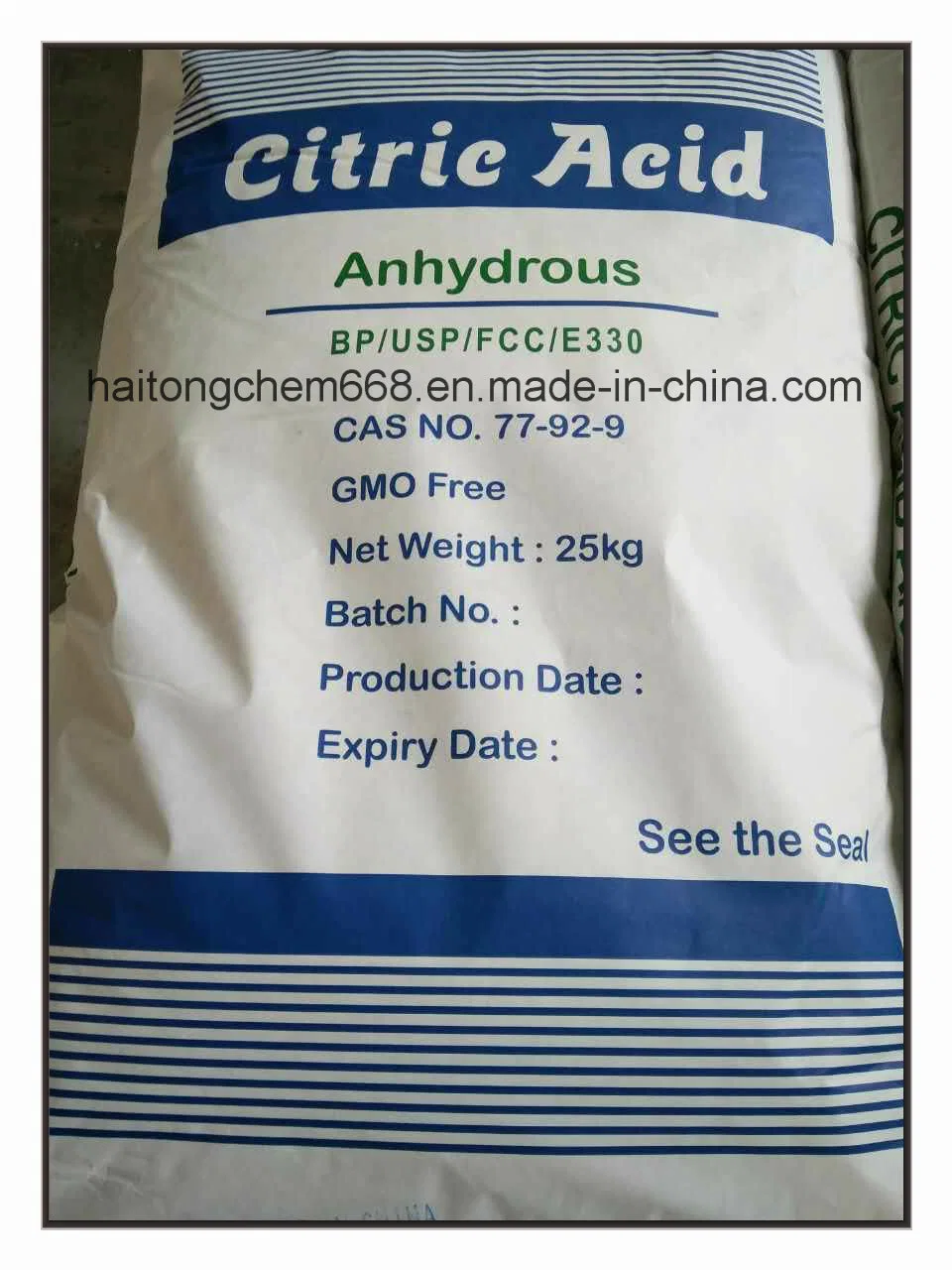 Acidity Regulator Citric Acid Anhydrous (CASNo: 77-92-9)