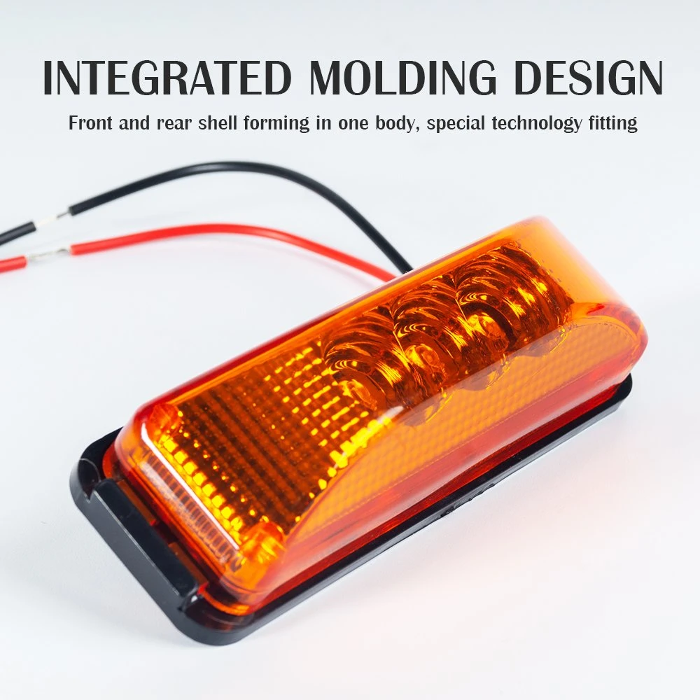 Front Rear LED Side Marker Lights Indicator Lamp with Sealed Surface Mounted