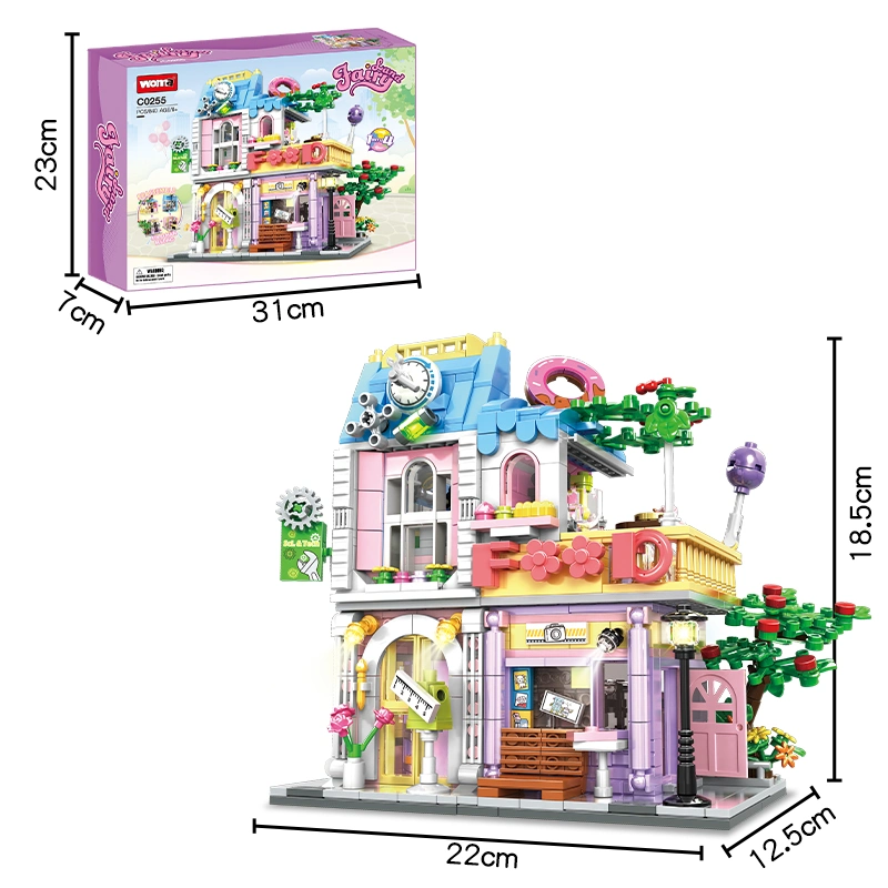 Woma Toys C0255 Atacado Personalizar Student Educational Moc City House Blocos de construção Brick Set Child Boy Girl ricamente Villa Construction Brinquedo