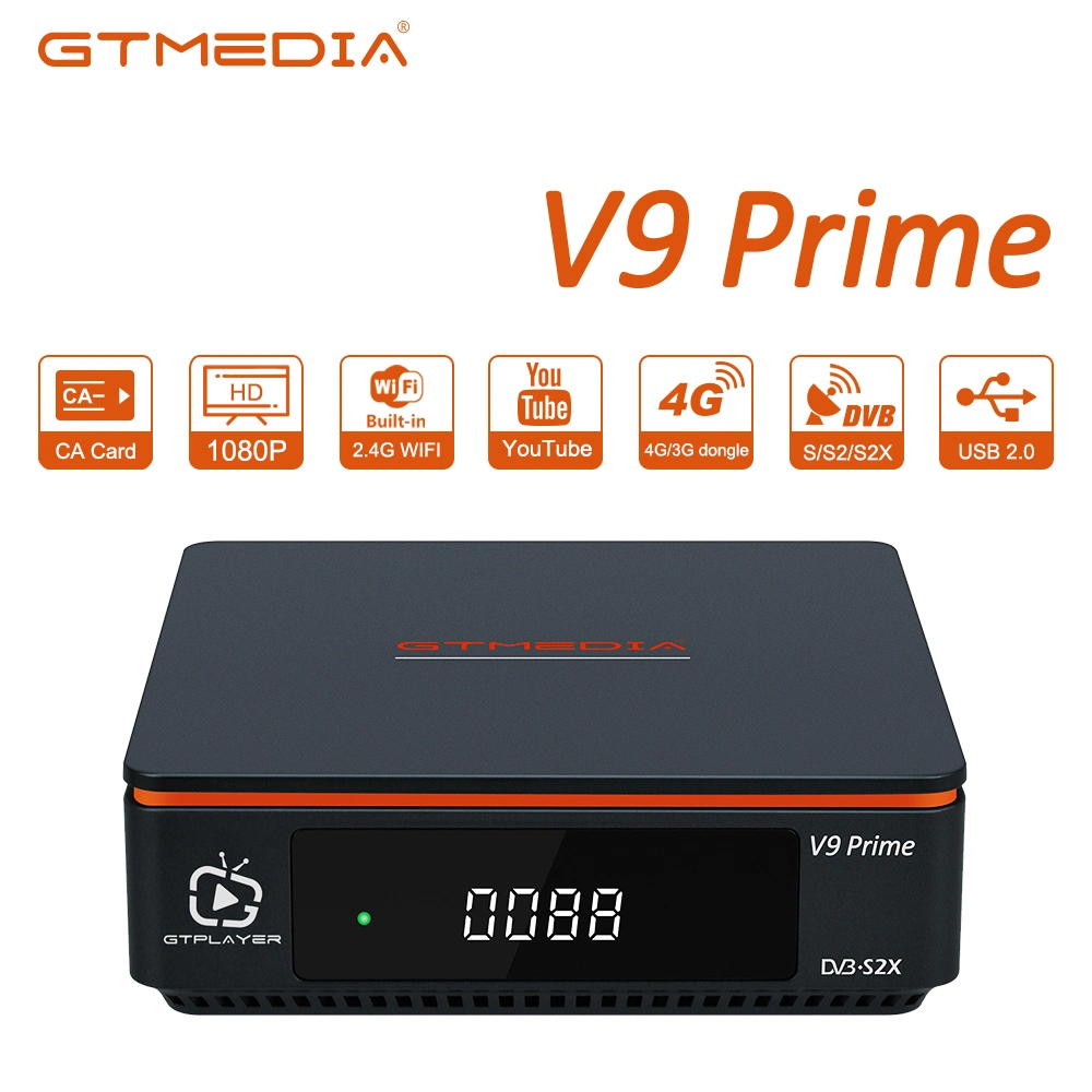 Factory Outlet Gtmedia V9prime DVB-S2 H. 265 IPTV Ca WiFi Satellite Decoder Receiver