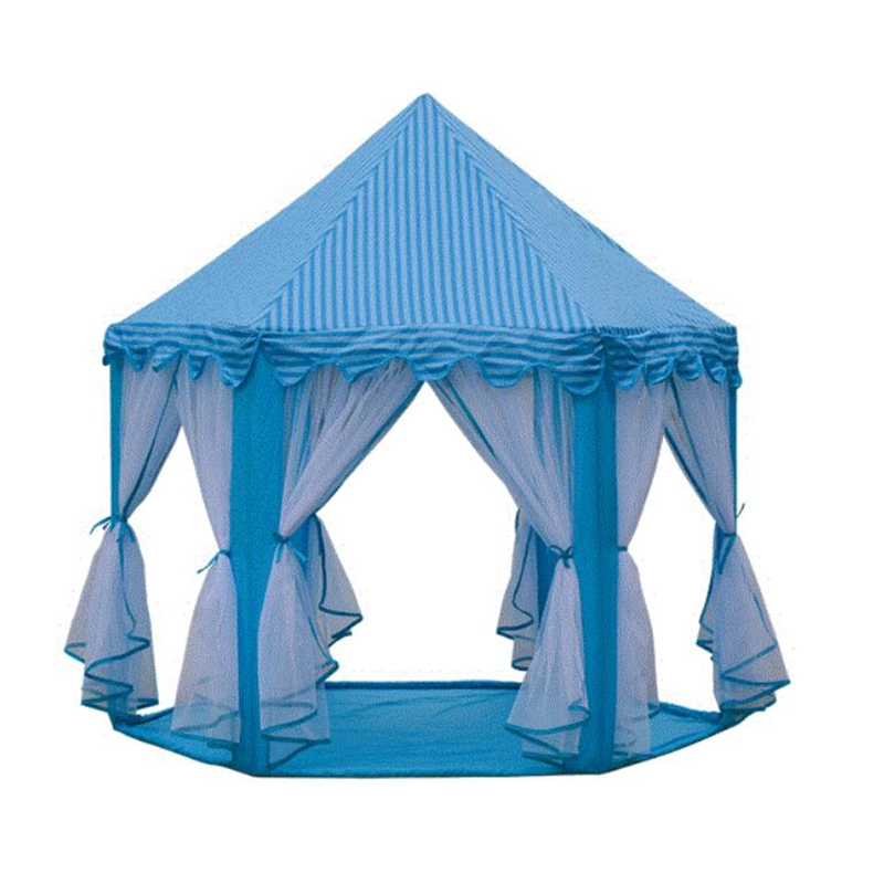 Kids Castle Tent, Girls Fairy Play Tents for Kids Hexagon Playhouse with Large Star Lights Toys for Children and Toddlers Indoor Outdoor House Games Wbb15115