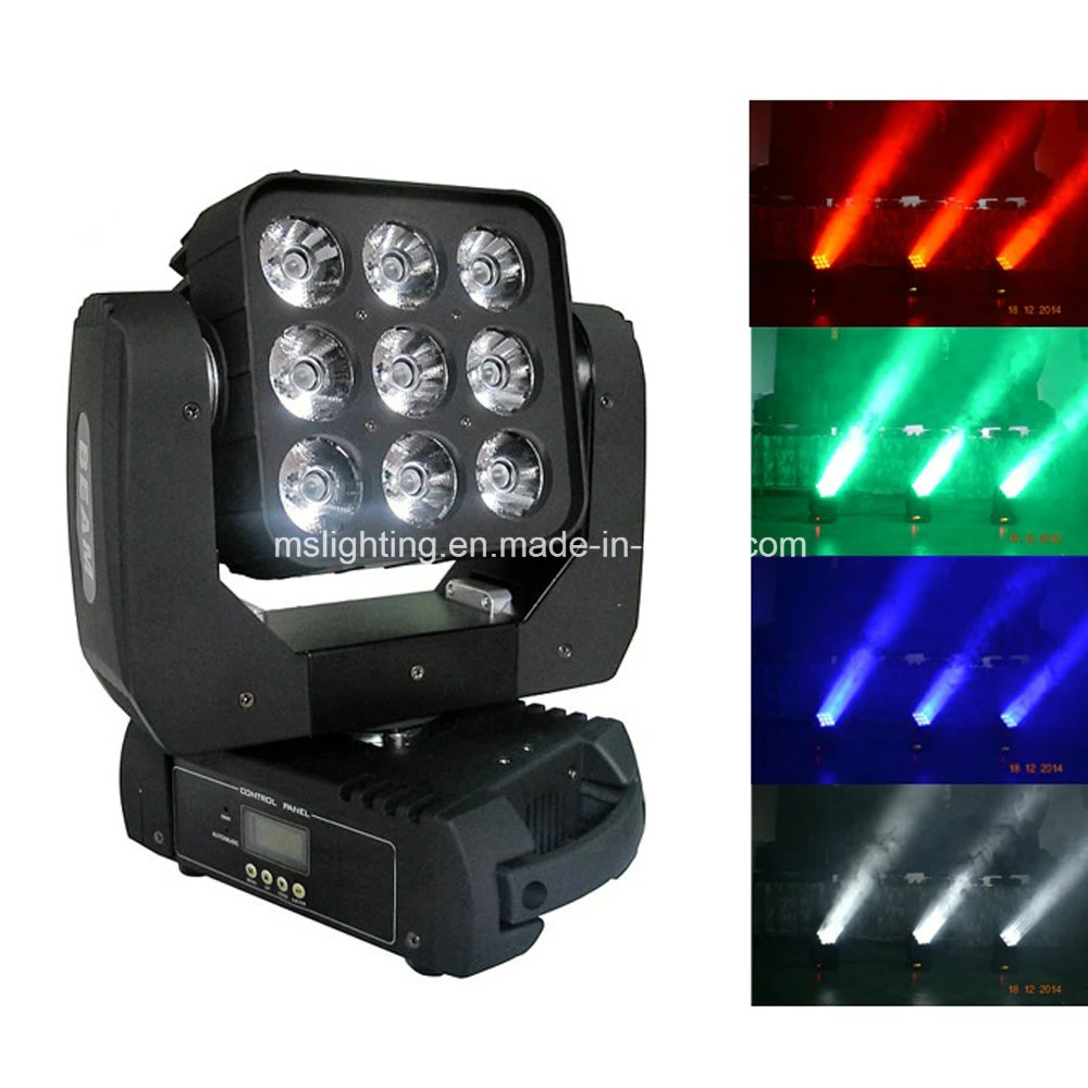 New Hot Selling 9*10W RGBW 4in1 LED Moving Head Light (MHLED B9)