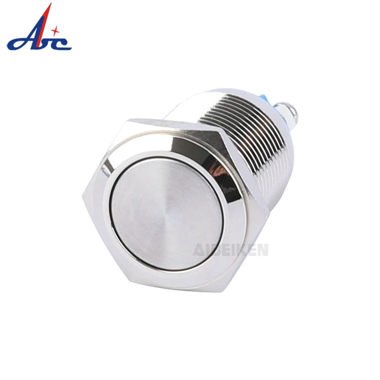 Waterproof Switch 16mm Latching Button Screw Terminal Push Switch Electrical Push Button Switch