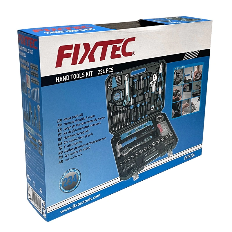 Fixtec Herramientas de mano 234PCS Juego de Herramientas de Caja de llave combinada profesional Establecer