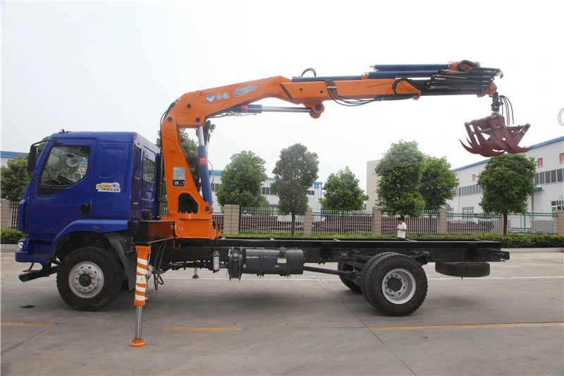 HBQZ  8ton Knuckle Boom Lift Load Mobile Truck Mounted Crane