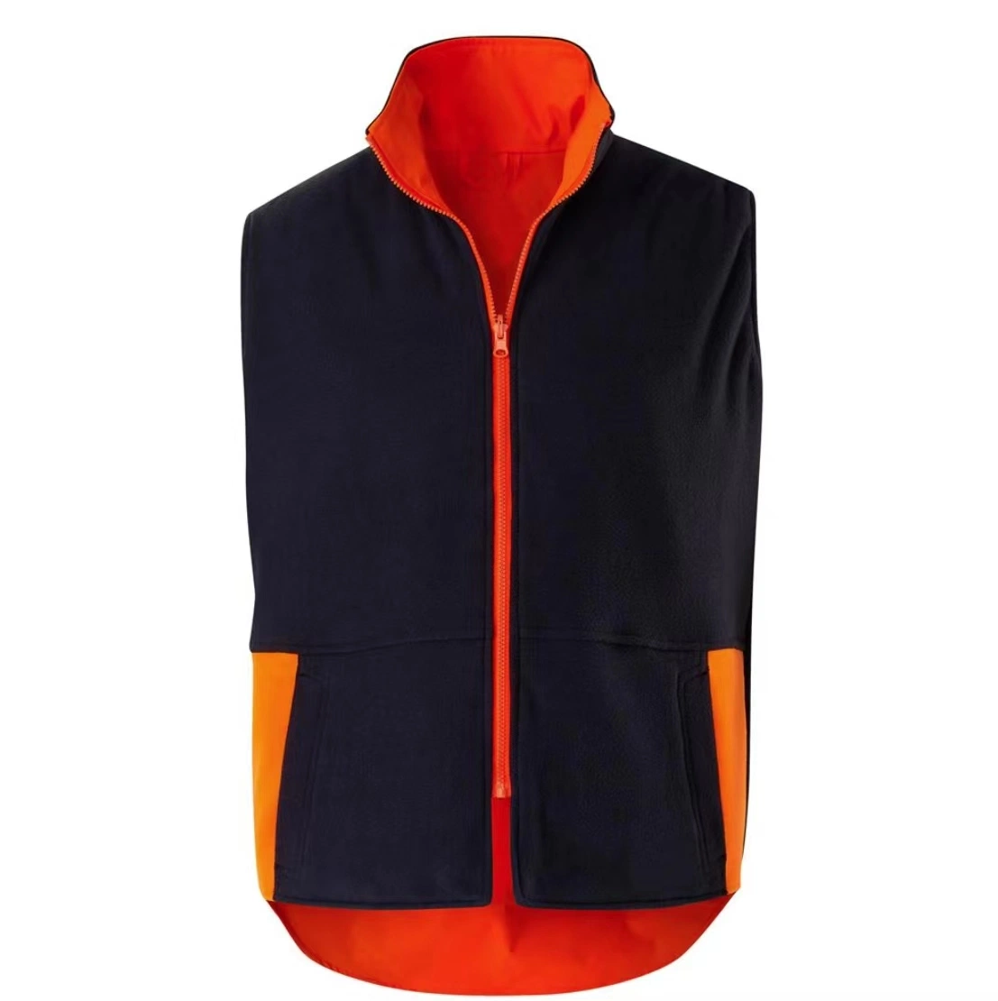 Veste deux tons orange/marine Armor haute visibilité, imperméable réversible Gilet de musculation pour homme, gilet de chasse