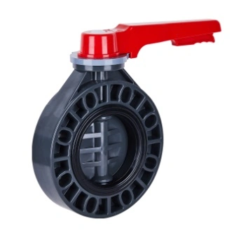 High Performance Plastic Butterfly Valve DIN ANSI JIS Standard Level &amp; Worm Gear Type Handle