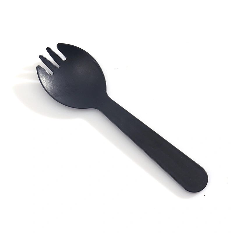 Cuchara desechable de plástico horquilla de envasado de alimentos cerdo Multi-Color Cake Fork