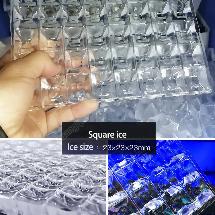 100kg 200kg 500kgs Hotel Use Cube Ice Machine for Food Service Big Capacity Outdoor Commercial Industrial Flake/Tube/Block Bullet Electric Ice Cube Maker