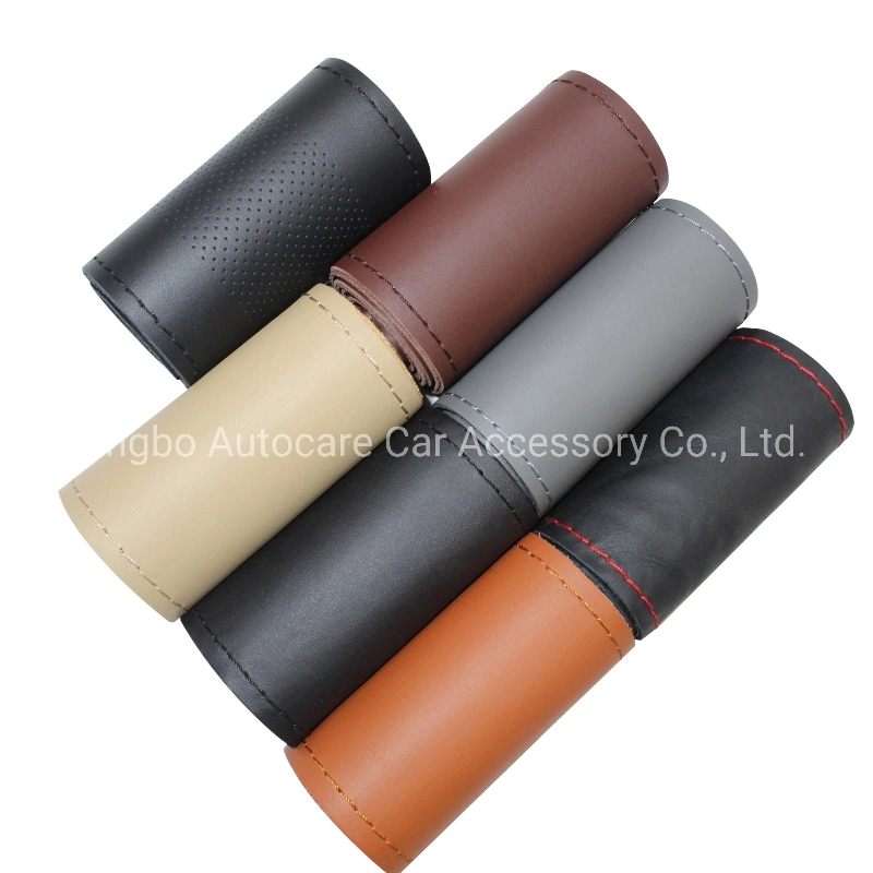 Hot Fashion Leather Sewing Steering Wheel Cover