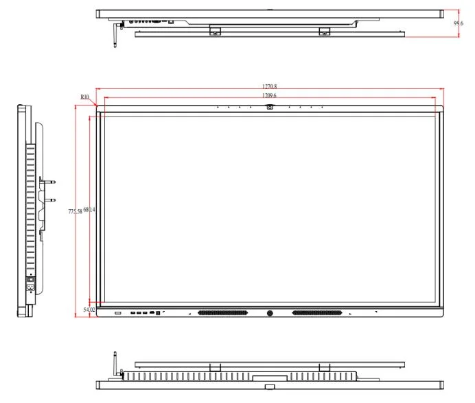 55 Inch Infrared Wall Mount Interactive Smartboard Whiteboard for Education, Conference