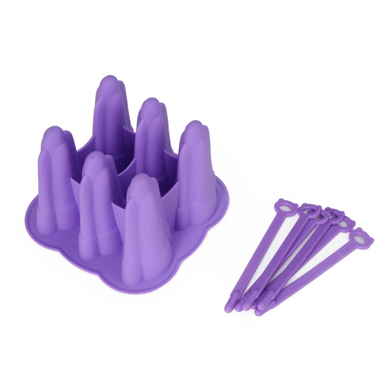 Custom Purple Silicone Ice Popsicle Mold