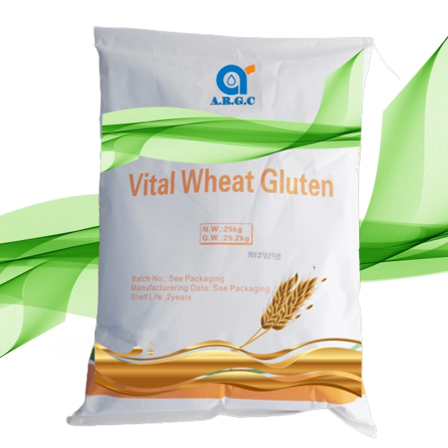 Grueso Wholesales Vital de gluten de trigo de calidad alimentaria de alto valor proteico no OMG Gluten de trigo de vital importancia vital de gluten de trigo