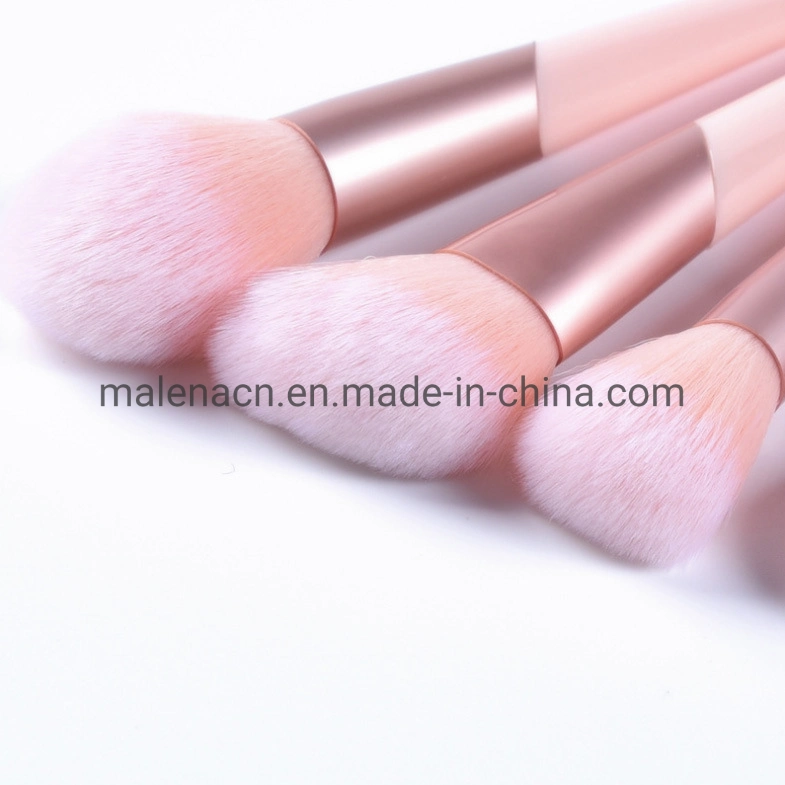 Hot Sale Slanted Ferrule 7PCS Cosmetic Makeup Brush with Synthetic Hair