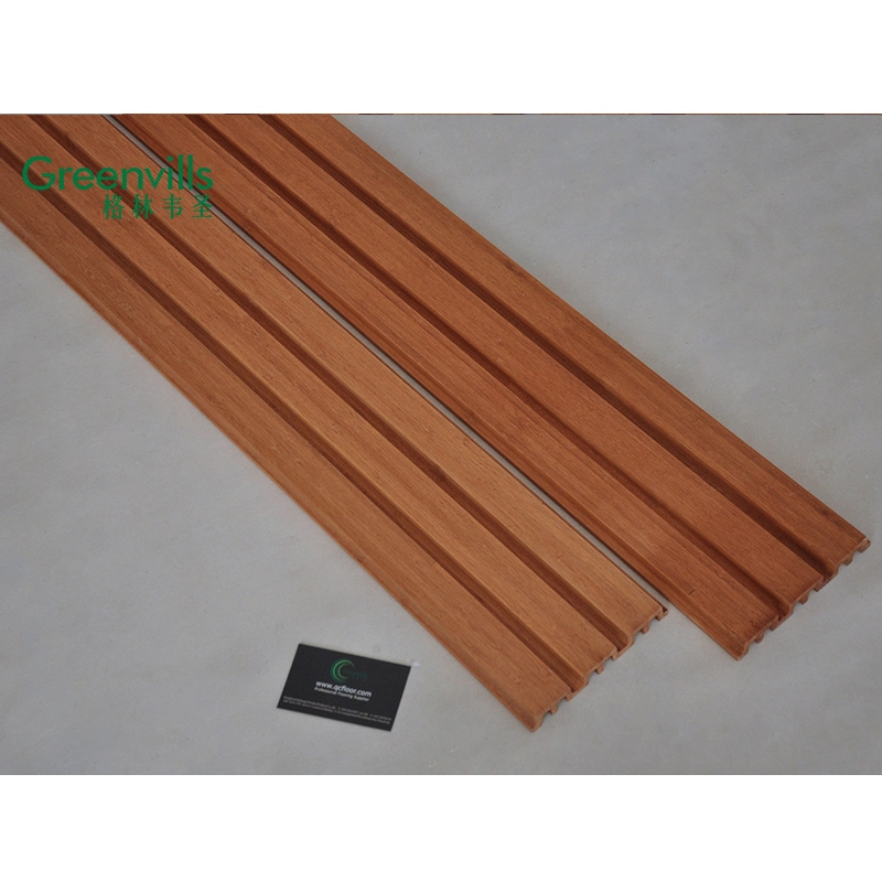 Indoor and Outdoor Grating Wall Panel New Design Solid Bamboo Wallboard Solid Vertical Wall Panel Bamboo Ceiling