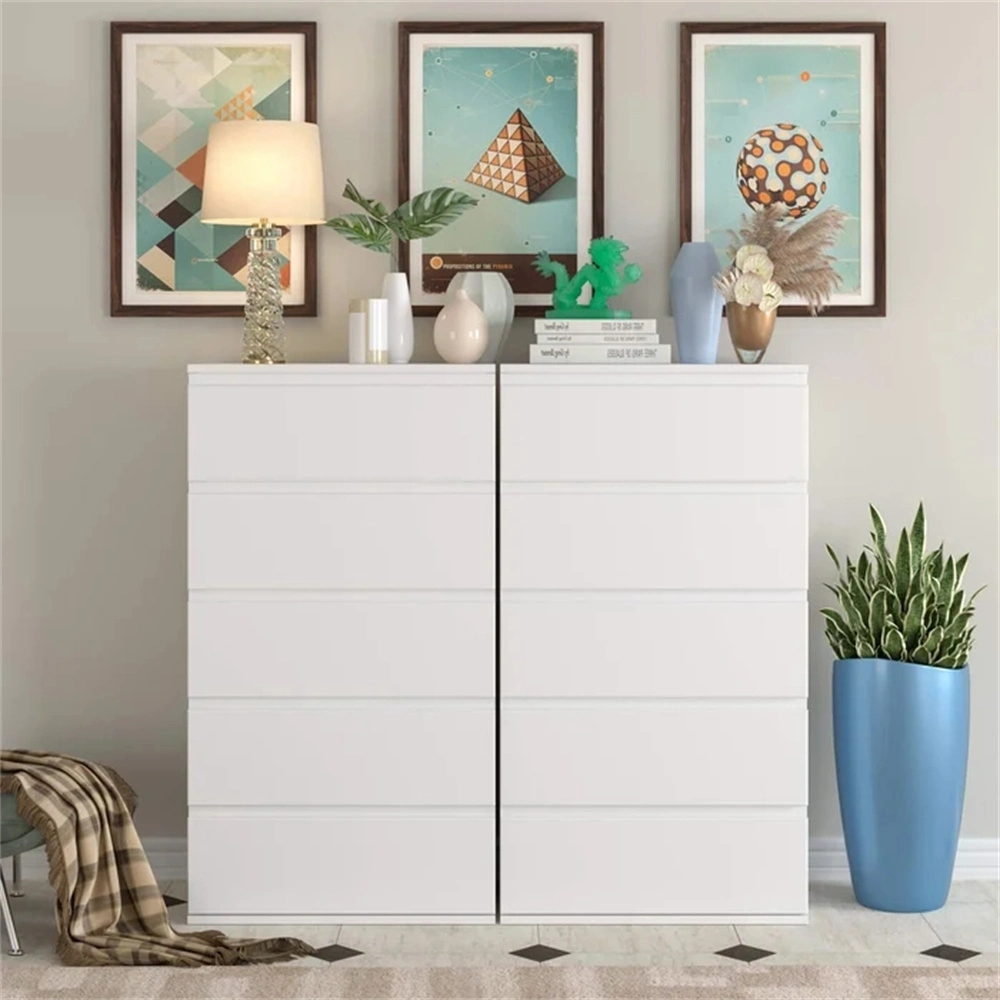 Luxury Wooden MDF Home Furniture Flat Pack Bedroom Bedside Table Drawers Chest