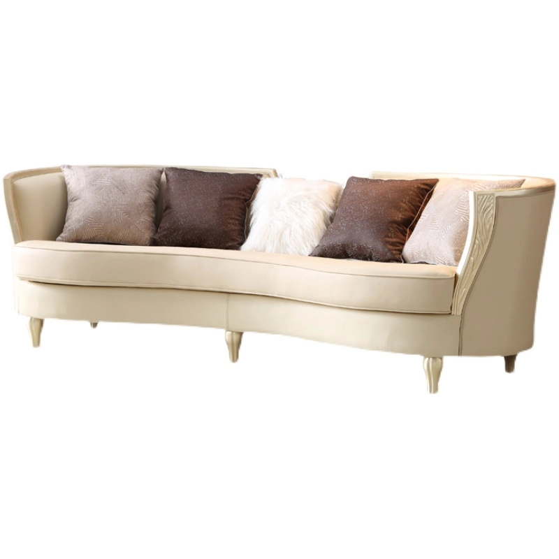 Modern Style Leder Wohnzimmer Sofas Licht Luxus-Couch Lounge Individuelle Stoff Samt Sofa Set Möbel