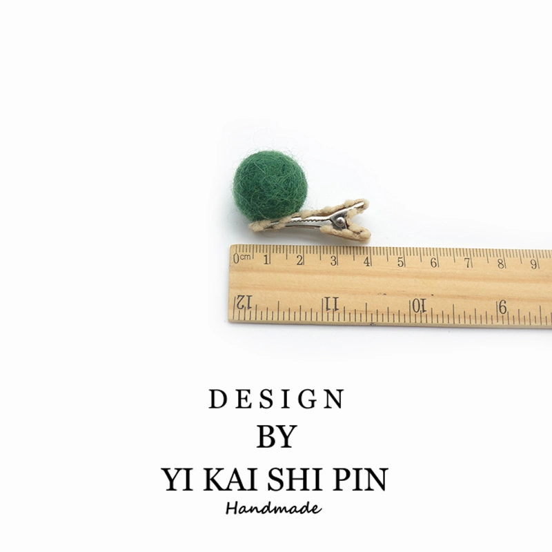 Korean 2cm Wool Ball Hair Clips