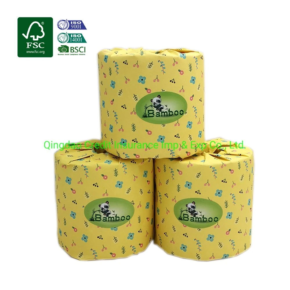 Environmentally Friendly White Bamboo Toilet Paper Rolls Individually Packaged