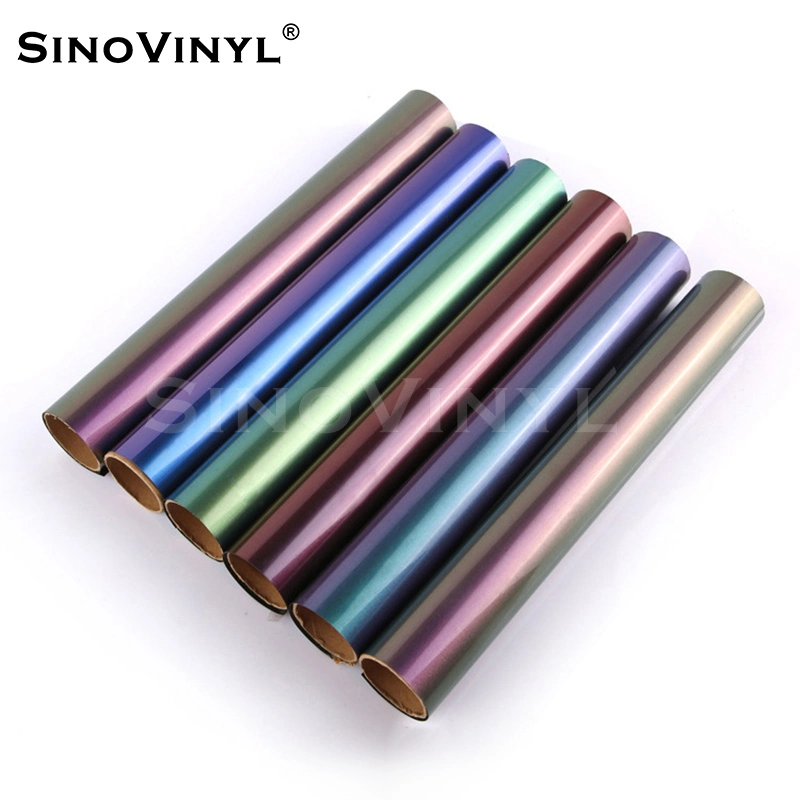 SINOVINYL عينة مجانية من Chameleon HTV Heat Transfer مكواة Vinyl تي شيرت فينيل