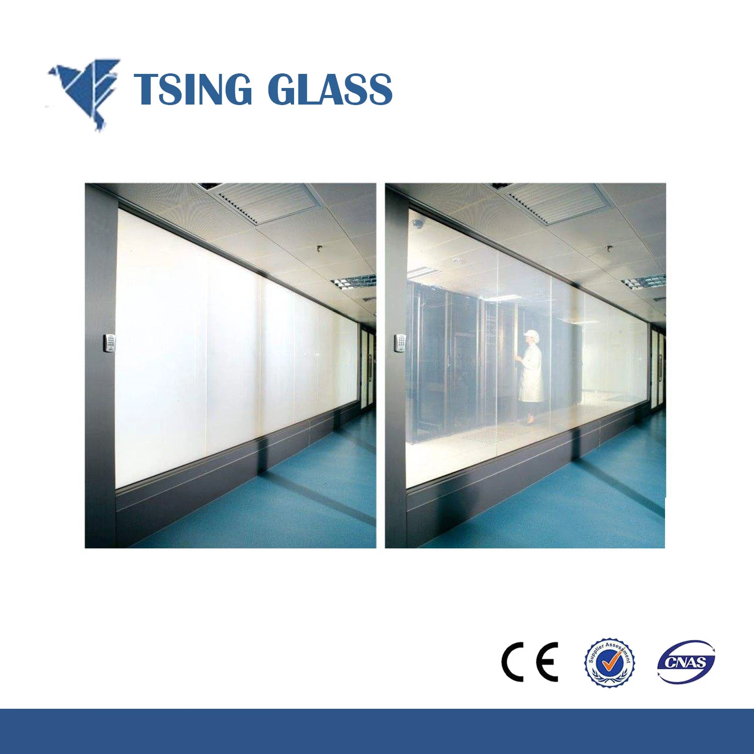 Safety Pdlc Film/ Laminated Smart Glass /Smart Film for Office Partition