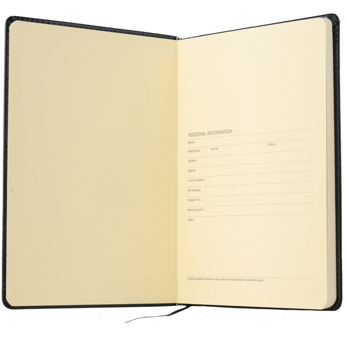 Tamanho personalizado Pano Softcover Notebook Couro Imprimir vários blocos de anotações do diário de notebooks com a escola logo/Pen/Ribbon