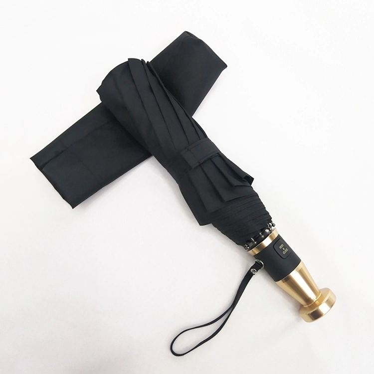 Black Promotion Quality Rolls Royce Car 3 Fold Compact Auto Open and Close Umbrella for Outdoor