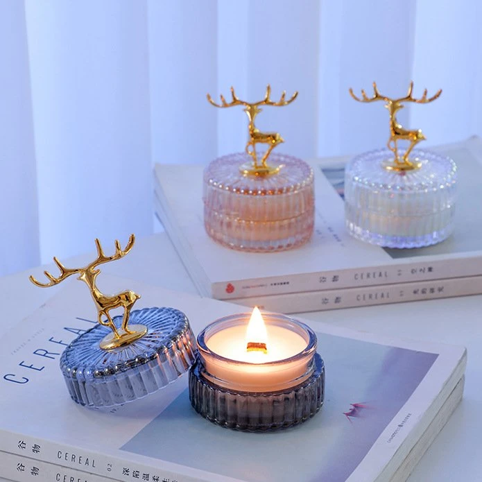 Wedding Birthday Gift Valentine&prime; S Day Gift Bedroom Fragrance Delicate Fawn Scented Candles Creative Christmas Handmade Candles