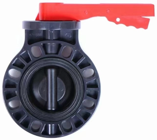 Plástico de alta calidad neumático excéntrico Soft Sealing Butterfly Valve UPVC Engranaje de tornillo sinfín eléctrico válvula de mariposa PVC Tipo de mango Industrial Válvula de mariposa