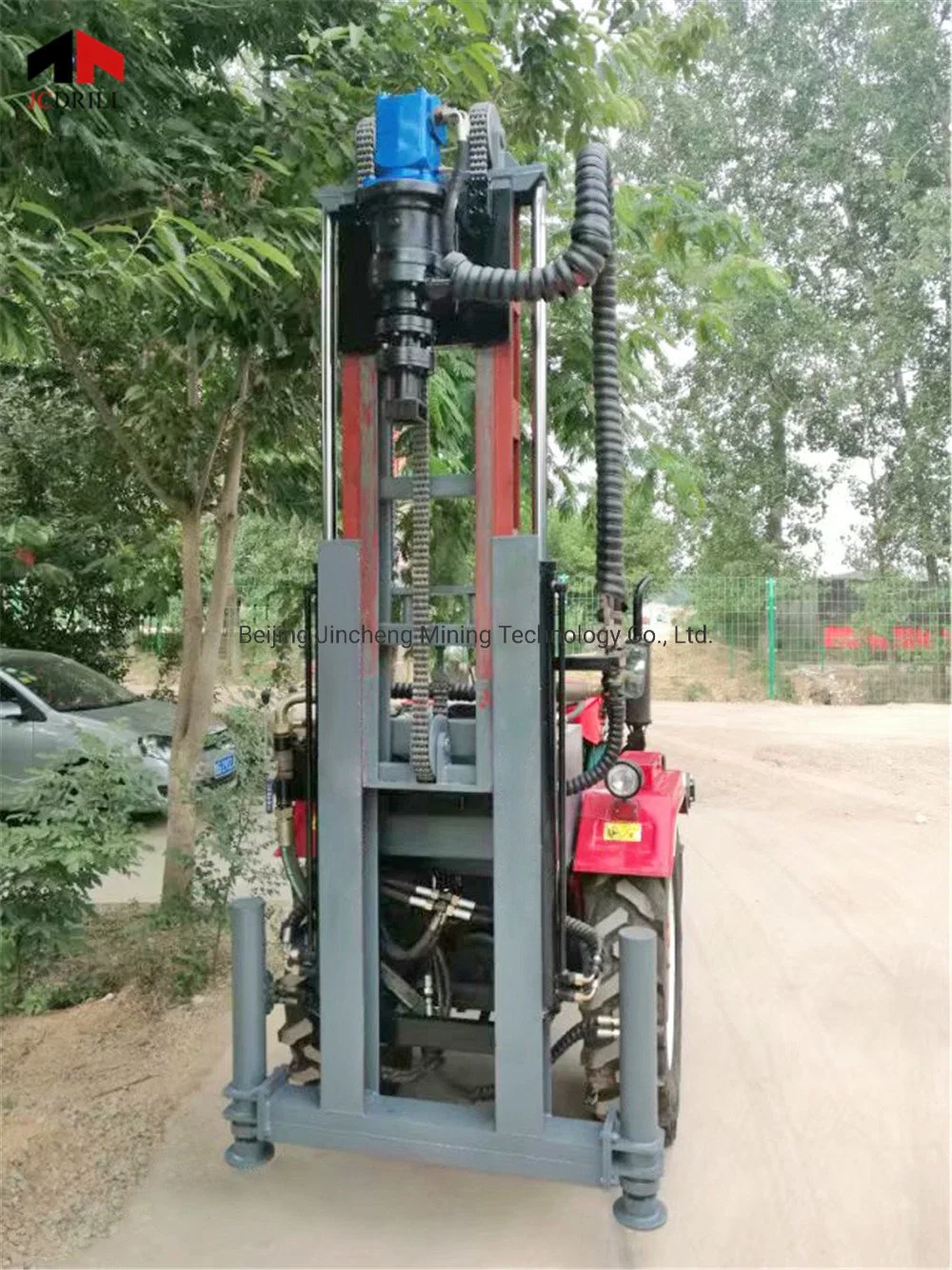 Beijing Jincheng Sale 100m Water Well Rock Drill Rig with Tractor