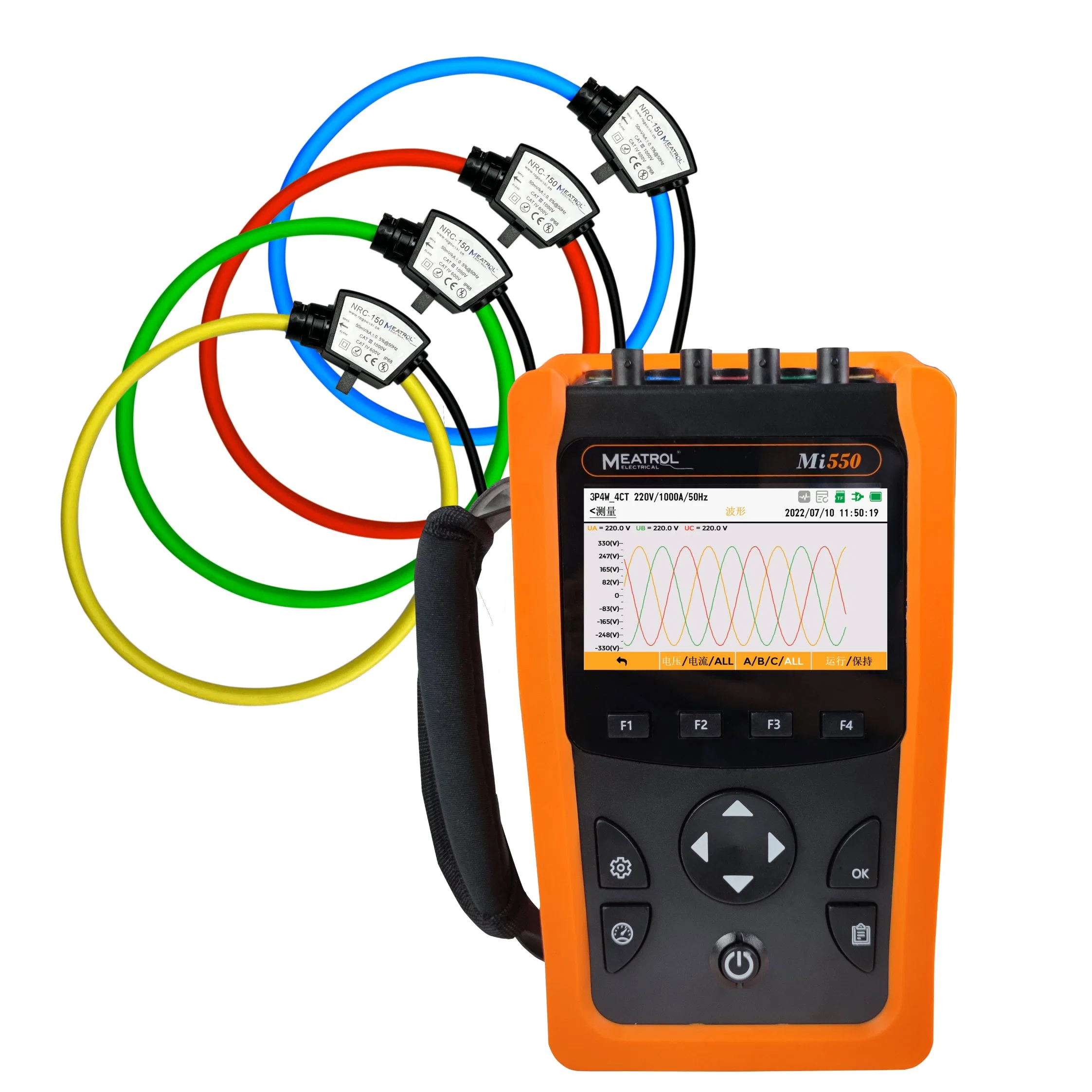 Energia Portátil Logger Cts Flexível Mi550 Potência Analisador de Qualidade de Energia Elétrica Analzer