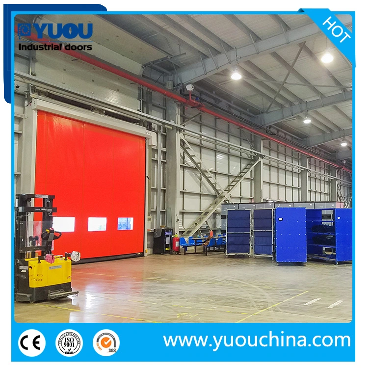 Automatic PVC Fabric Interior GMP Zipper Type Airtight Self Recovery Reset Repairing High Speed Roll up Rapid Roller Shutter Fast Acting Door for Clean Room