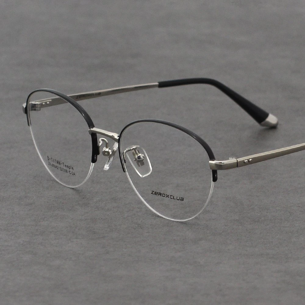 65042 High Quality Half Rim Titanium Eyeglasses Eye Glasses Frame