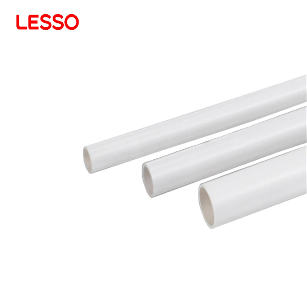 Lesso Fireproof Moist Resistance Durable 16 20 25 32 40 50mm Flexible Electrical PVC Conduit Pipe Price