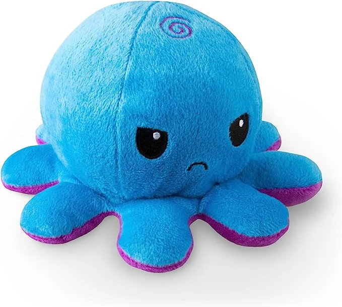 Teeturtles-The Original Reversible Octopus Plushie - Cute Sensory Fidget Stuffed Animals That Show Your Mood Birthday/Christmas Gift for Kids