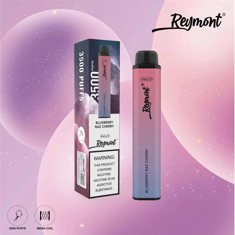 Dispositivos de cápsula enchidos com Ecig Reymont 3500Puffs descartáveis de qualidade superior com Tubo de cobertura para Pod pré-cheio de 12 ml