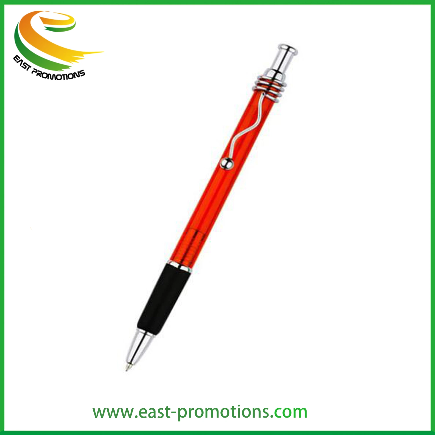 Custom Cheap Promotional Click Ball Point Pen with Metal Clip for Office Stationery