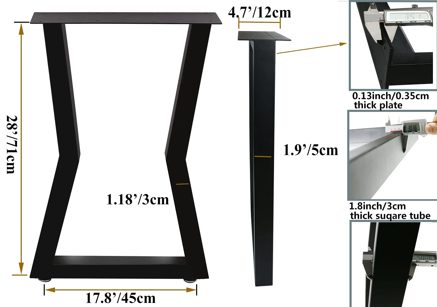 Mesa de acero de plástico de metal mayorista muebles Sofa pies patas ajustables las piezas de mobiliario Accesorios de hardware