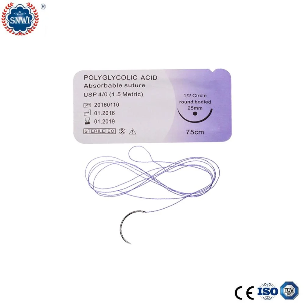 Hospital Medical Disposable Absorbable Operation Surgical Chromic Catgut Suture Thread with Needle