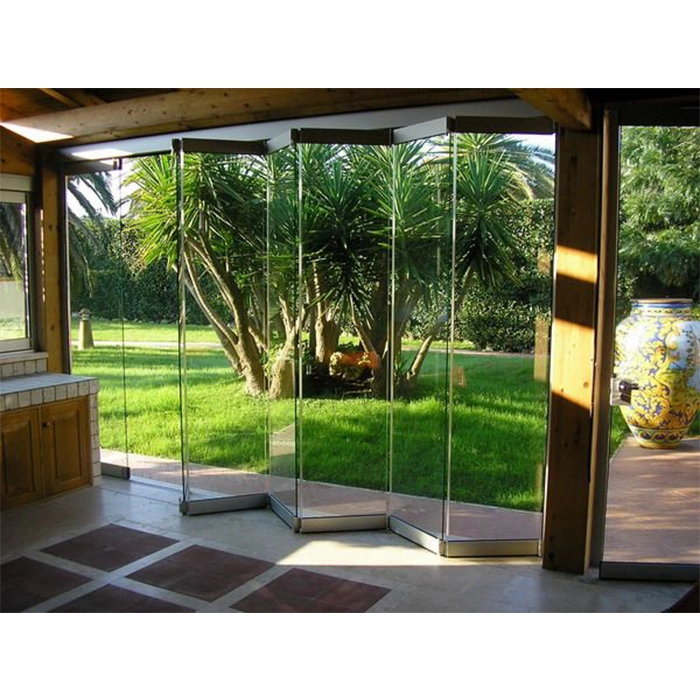 Top Bright Door Bathroom Glass Window Aluminium Folding Doors with Double Glazing