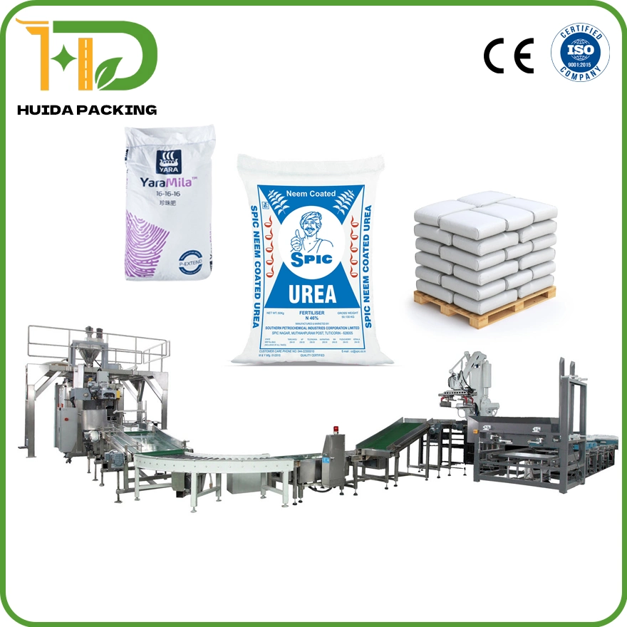 High Accuracy 20-50kg Compost Fertilizer Bagging Machine Robotic Palletizing Automated Packing Line Auto Packaging and Palletising Lines Equipment