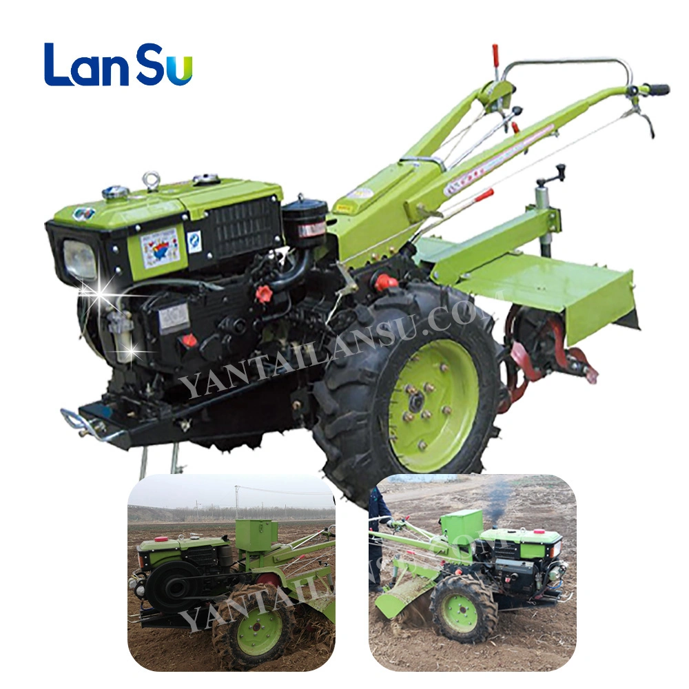 Agricultural Machine 8HP 10HP 12HP 13HP 14HP 15HP 18HP 20HP Diesel Cultivator Hand Behind Walking Motor Tractor Motocultor Mini Power Tiller Walking Tractor