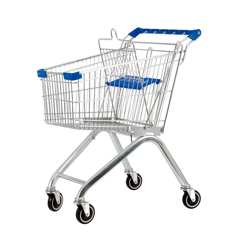 Wire Basket Trolley Store Hand Push Cart Shopping Cart