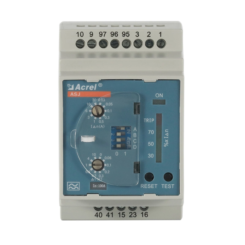 Acrel AC Type DIN Rail Residual Current Relay for Earth Leakage Protection with Rated Current 1A / 30A for Power Plant Asj10-Ld1a