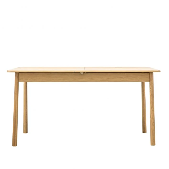 Rectángulo Nórdico sólido Roble/Chapa Extendable Madera comedor Mesa para 6-8 personas