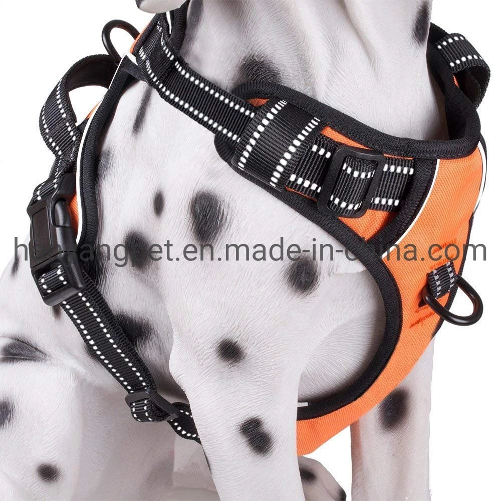 Hanyang Custom Print Premium 3m Reflective Oxford Fabric No Pull Pet Dog Harness