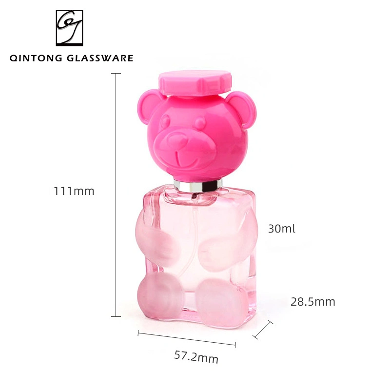 Wholesale/Supplier 30ml 1oz Cartoon Sweet Lovely Mould Bottle Cosmetics Packaging Clear Glass Perfume Bottle