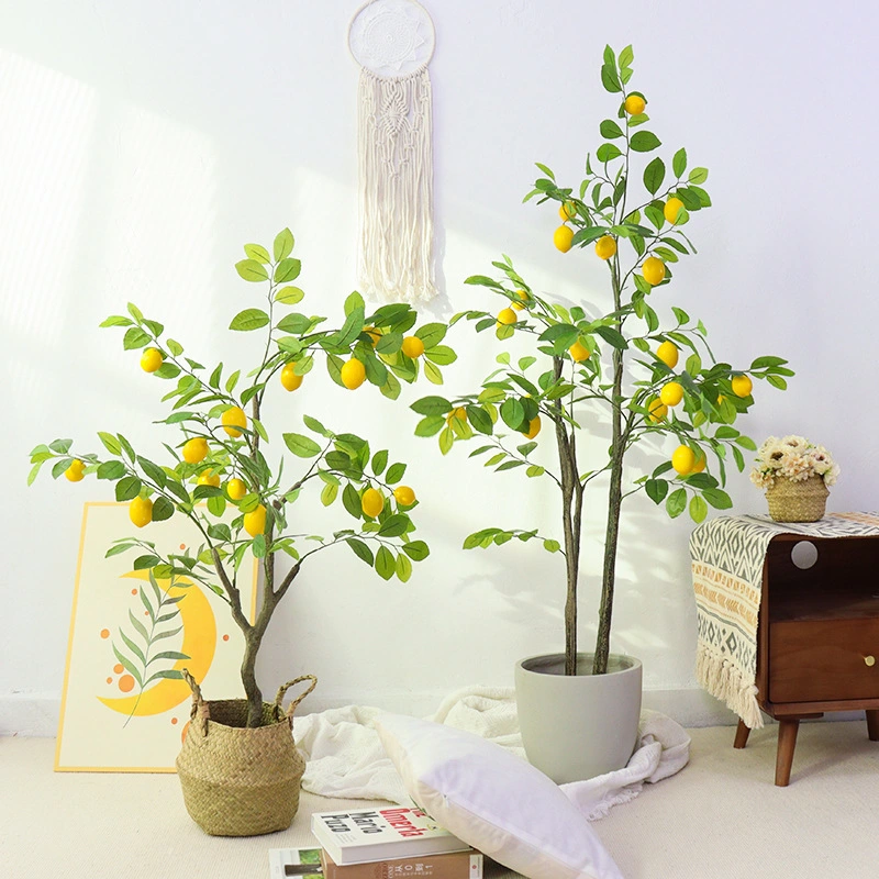 Dekorative Kunstzartmelone Obst Baum Pflanze Topfbaum Kunststoff Zitrone Pflanze Bonsai